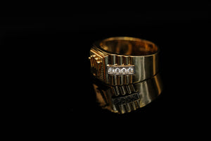 14k Two Gold Crown Ring