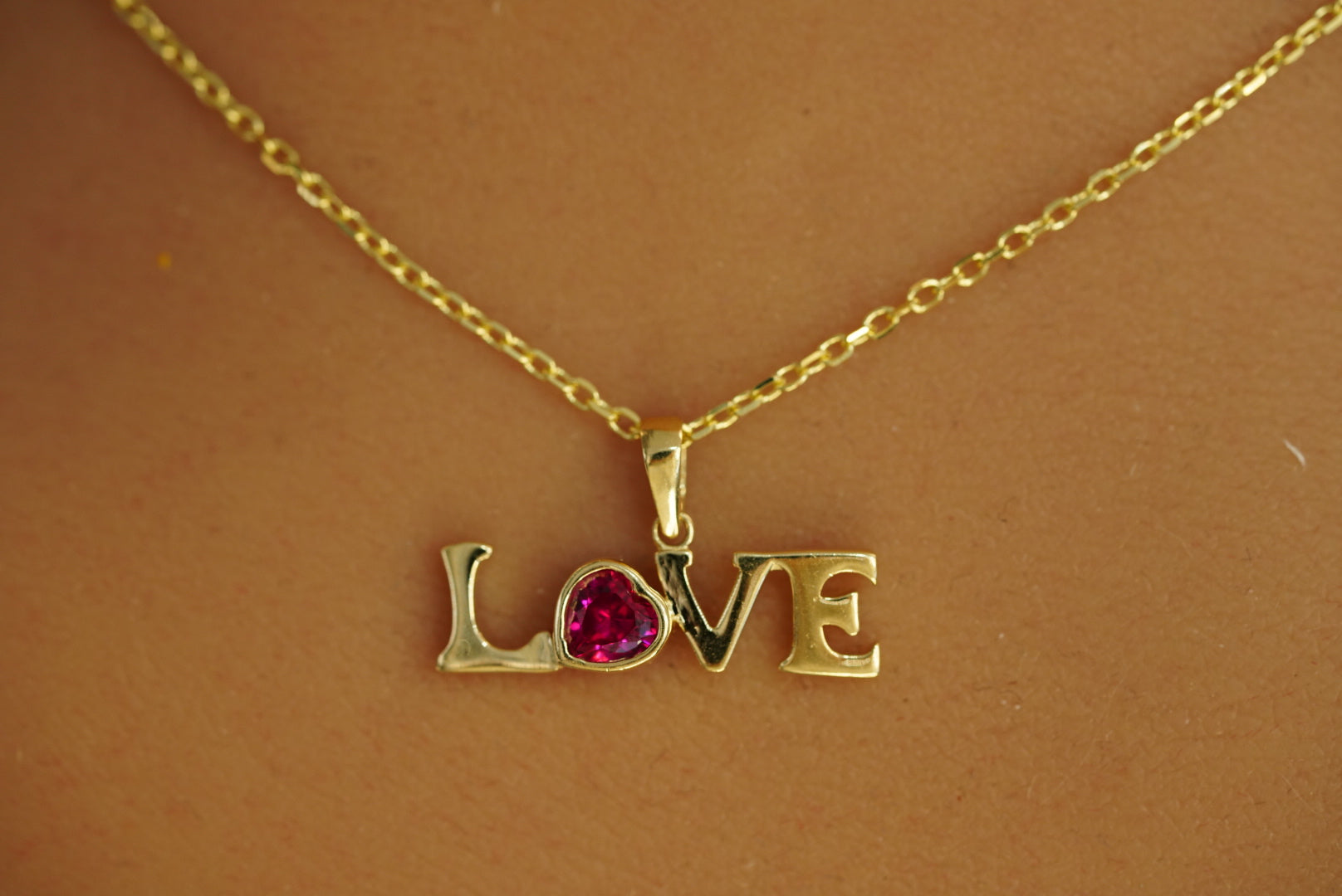 14k LOVE Necklace