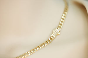 14k/10k Cuban Link with Crystal Closure