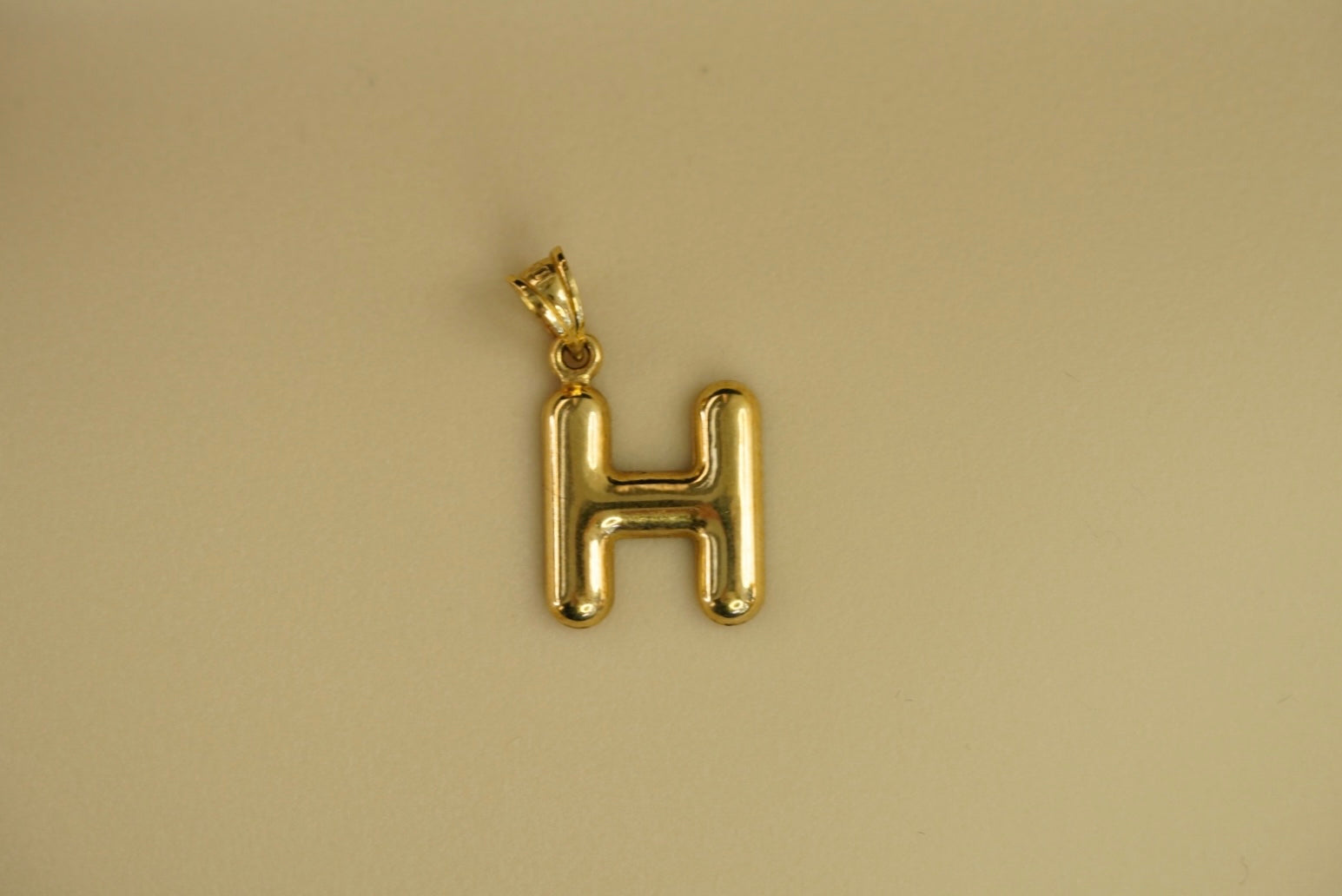 10k Chubby Initial Pendant