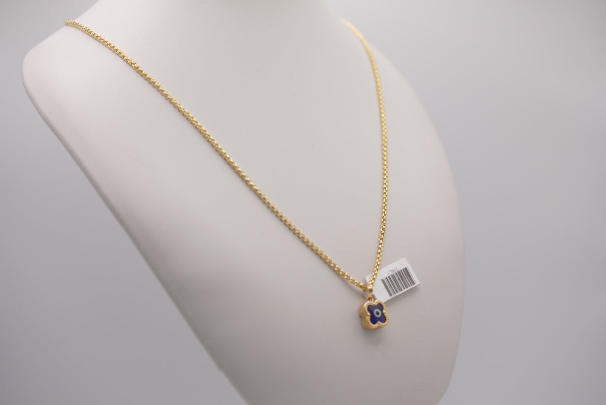 10k Box Chain with Pendant - Lucky Eye