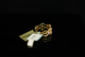 14k Colorful Lines Ring