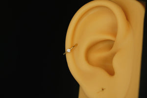 14k Single Crystal Earcuff