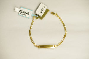 14k Baby Diamond Cut Bracelet Solid