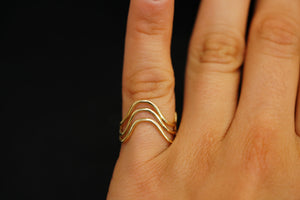 14k Waves Ring New