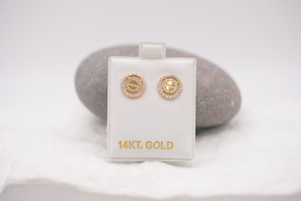 14k Earrings - Shiny Sphere