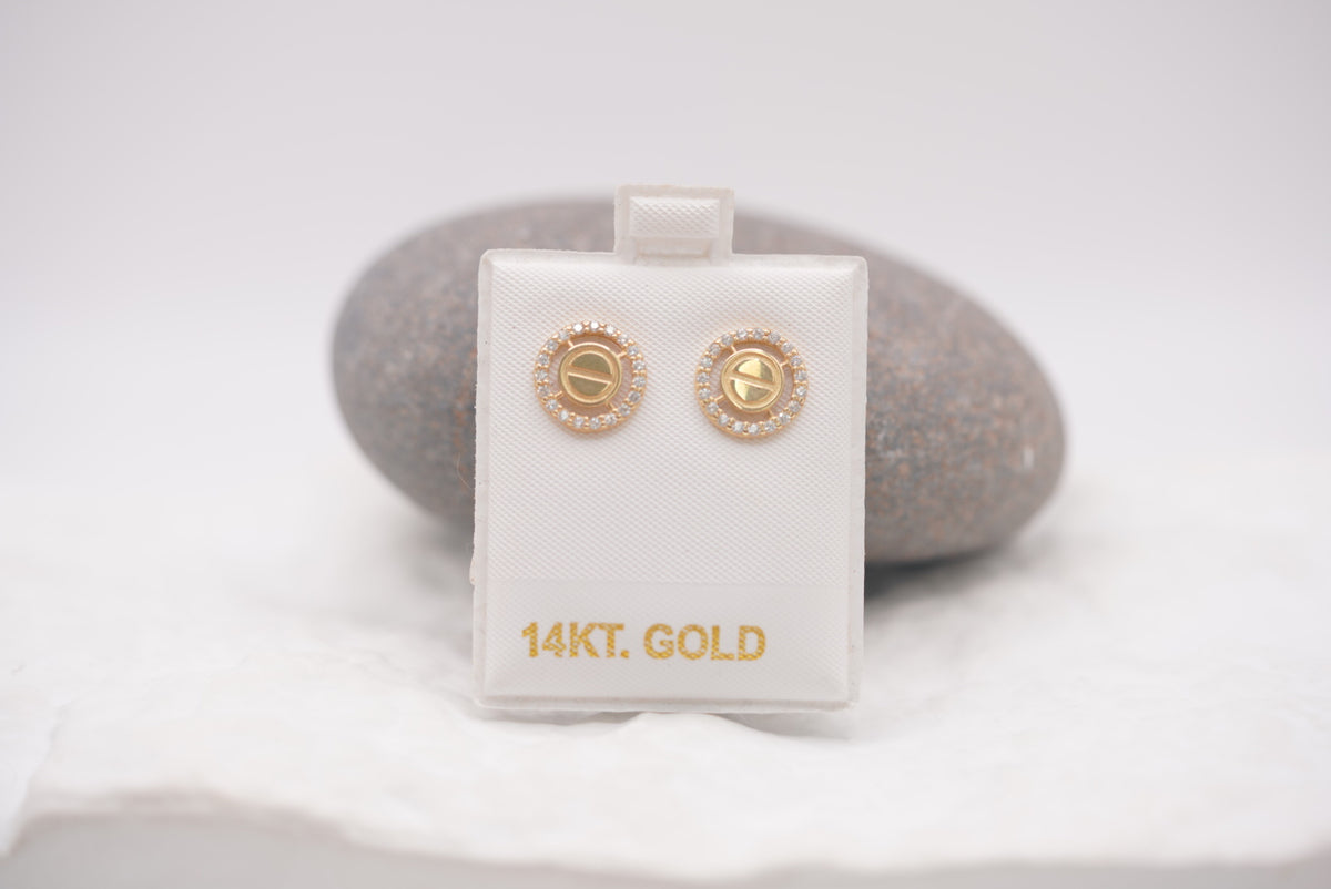 14k Earrings - Shiny Sphere