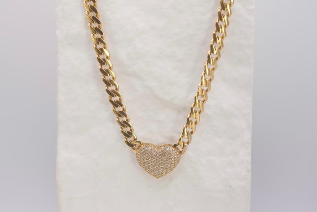 14k Necklace - Shiny Heart