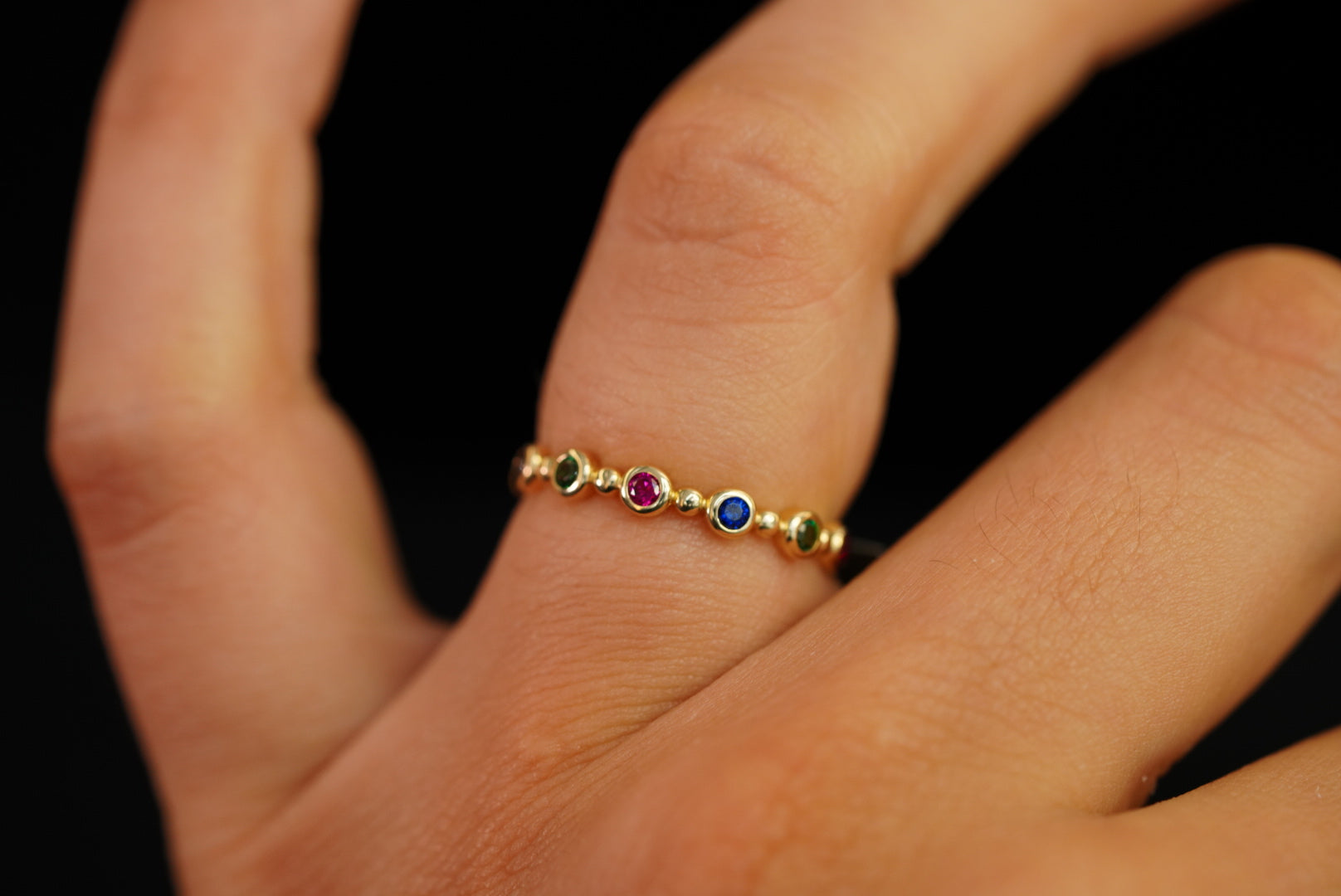 14k Color Stones Ring