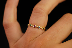 14k Color Stones Ring