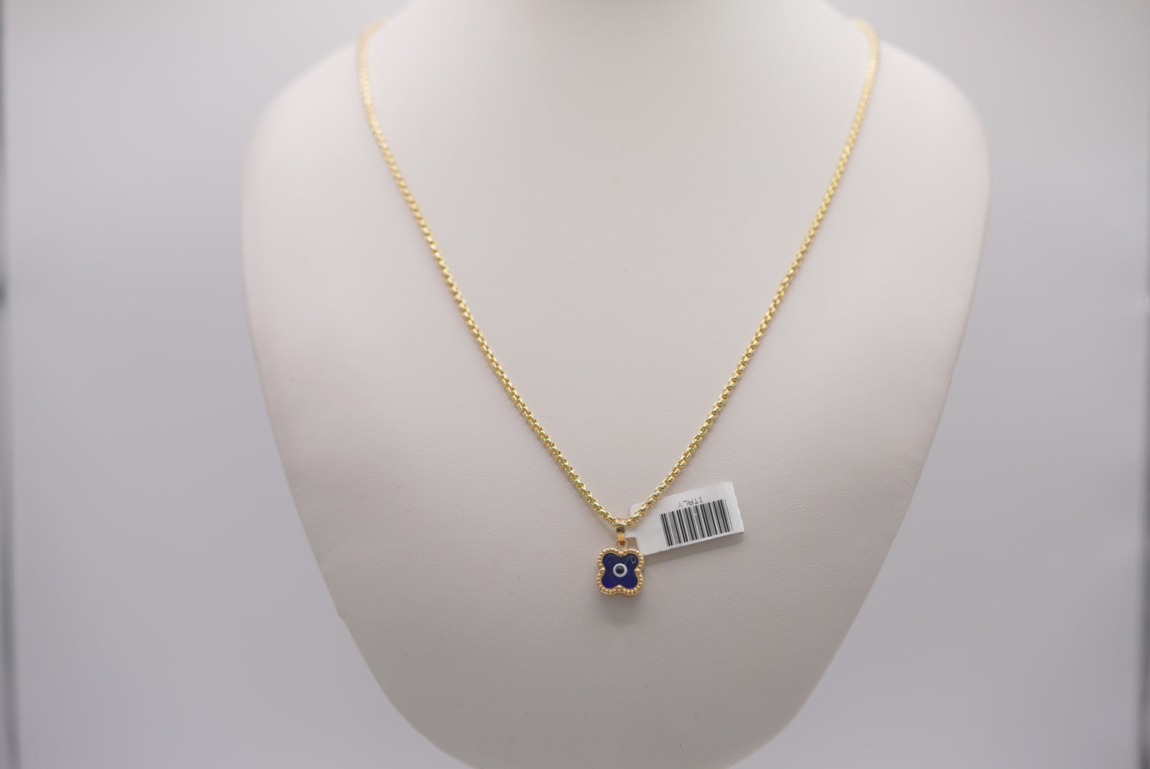 10k Box Chain with Pendant - Lucky Eye