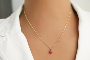 14k Pink Crystal Necklace & Earrings Set