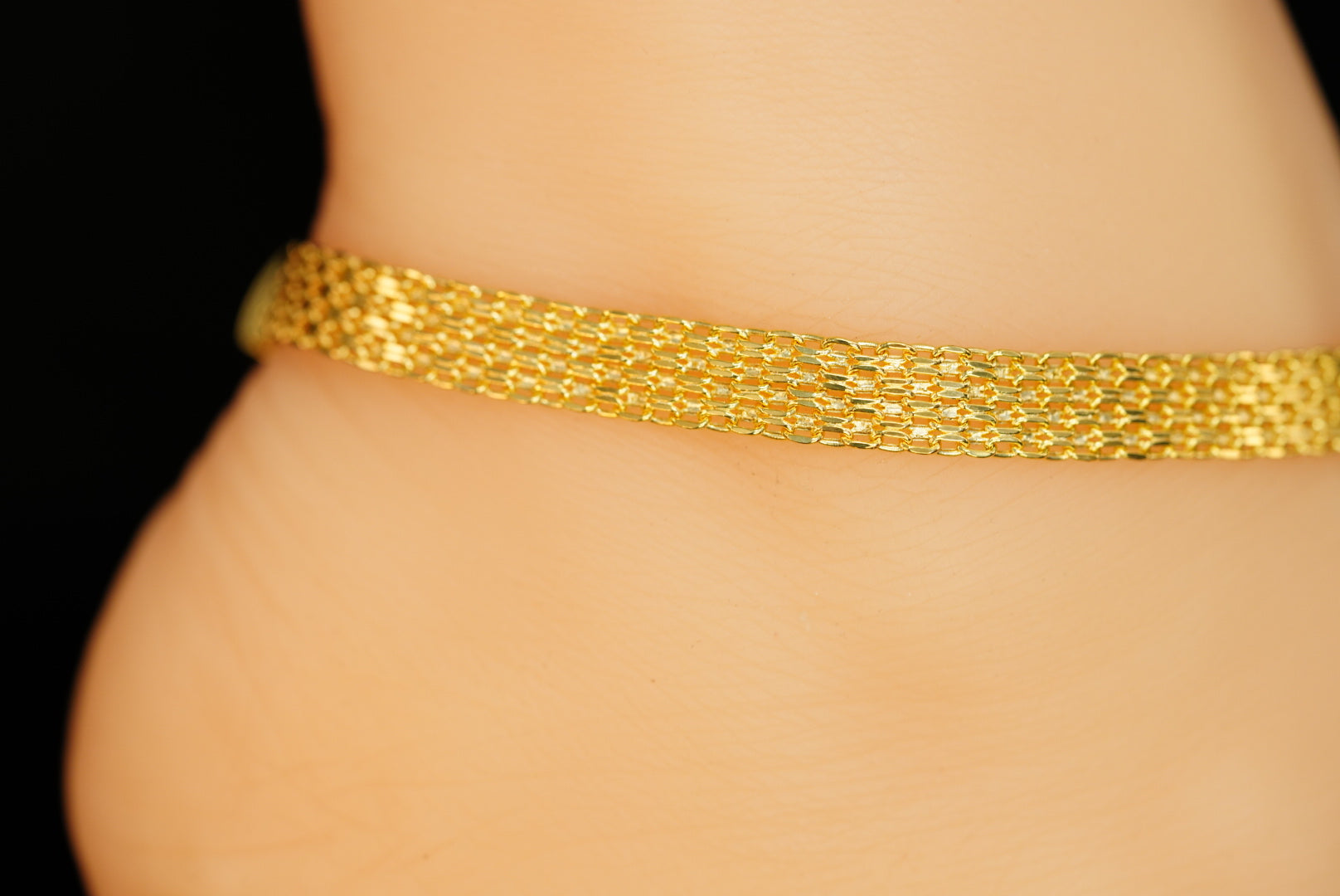 14k Embroidered Anklet