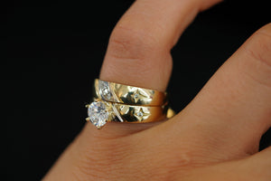 10k Two Gold Trio Matrimony Ring Set