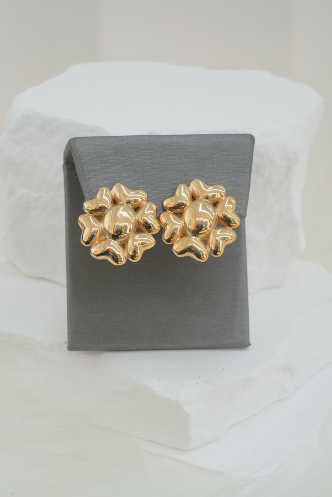 14k Earrings - Flower Open