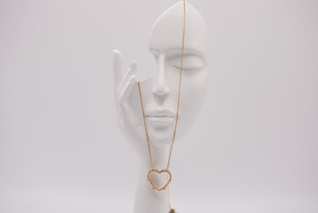 14k Necklace - Open Heart