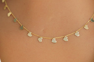 14k Pendant Hearts Necklace