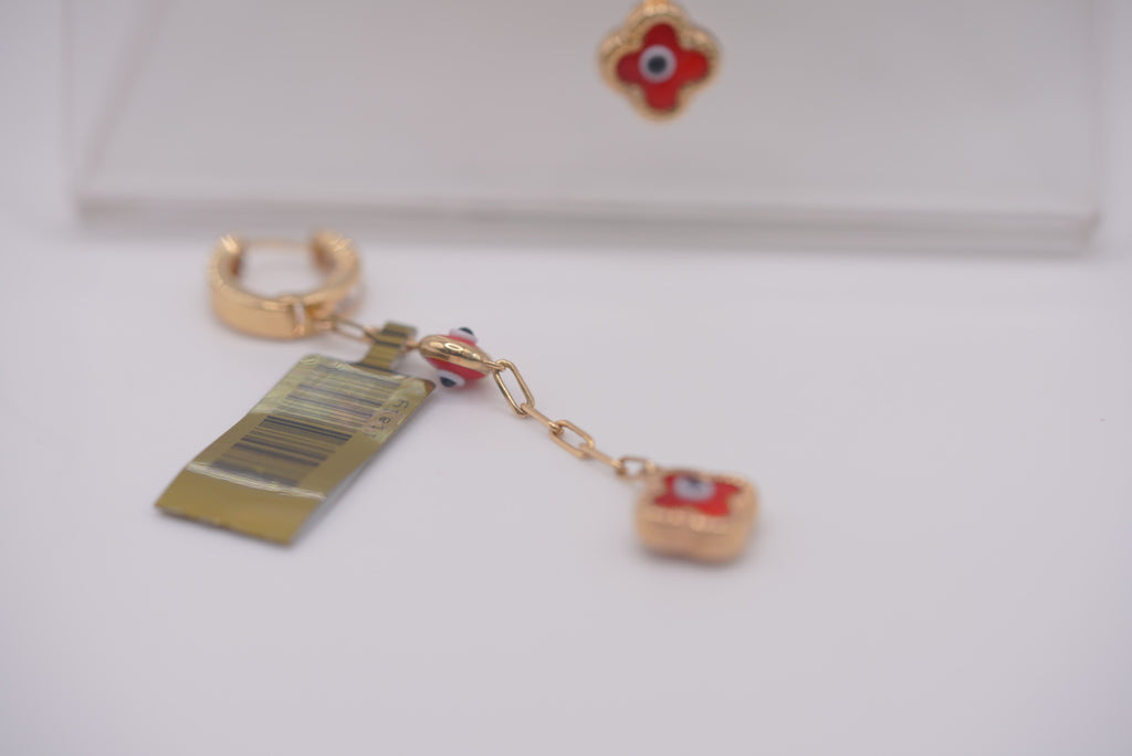 14k Hoop Earrings - Lucky Eyes