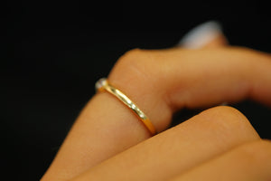 14k Band Crystal Ring