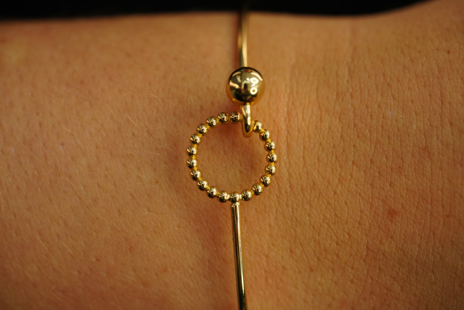 14k Ball Circles Bangle