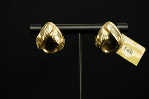 14k Drop Clip Earring