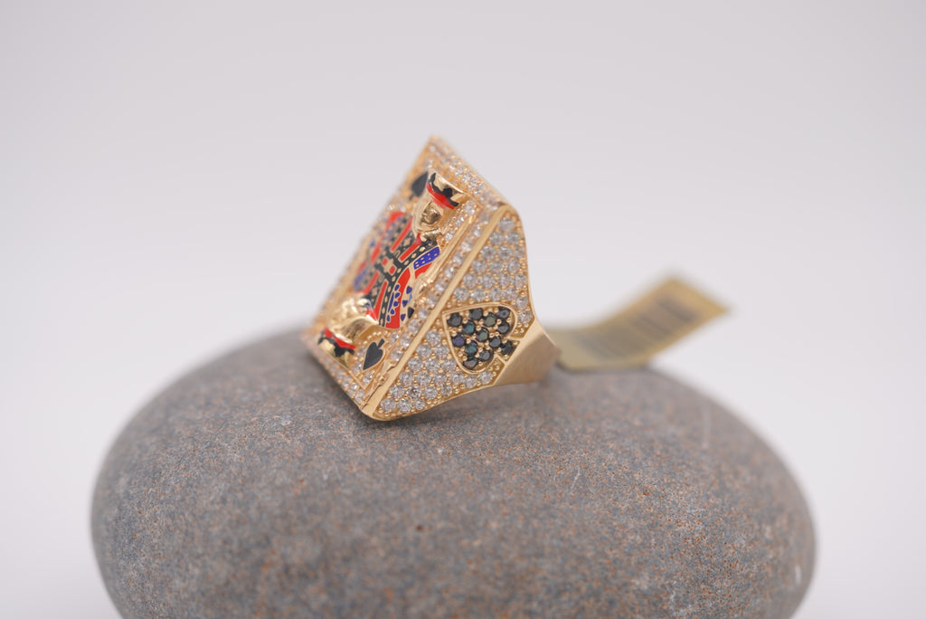 14k Ring - King Of Spades