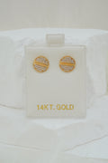 14k Earrings - Shiny Flat Circle