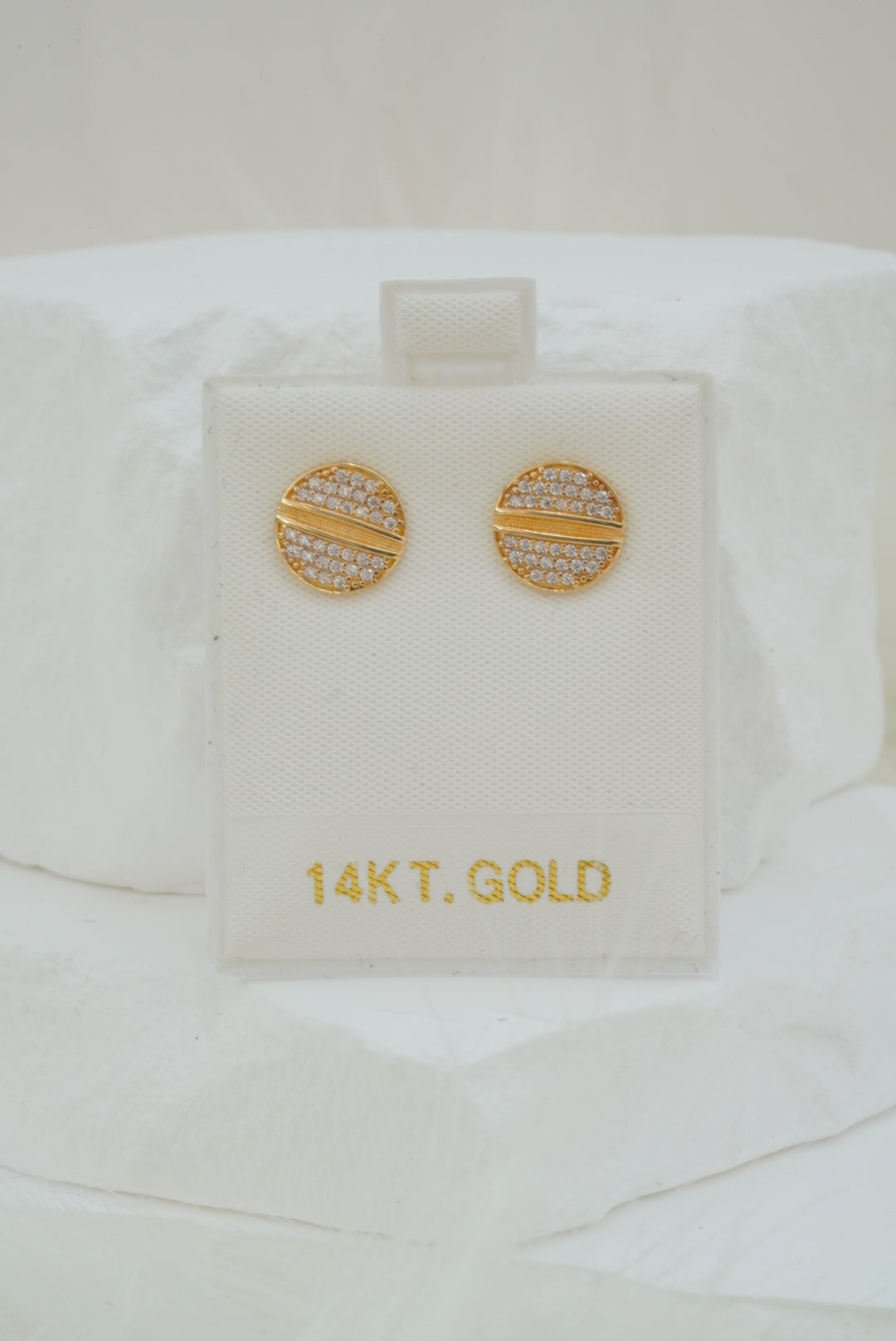14k Earrings - Shiny Flat Circle