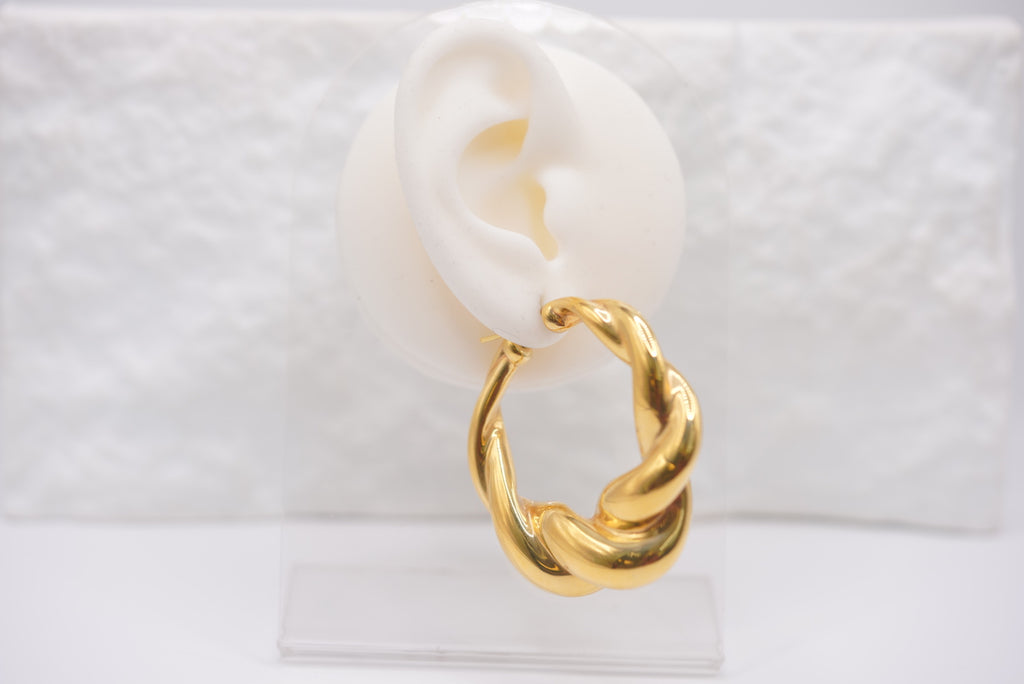 14k Hoop Earrings - Sleek Halo