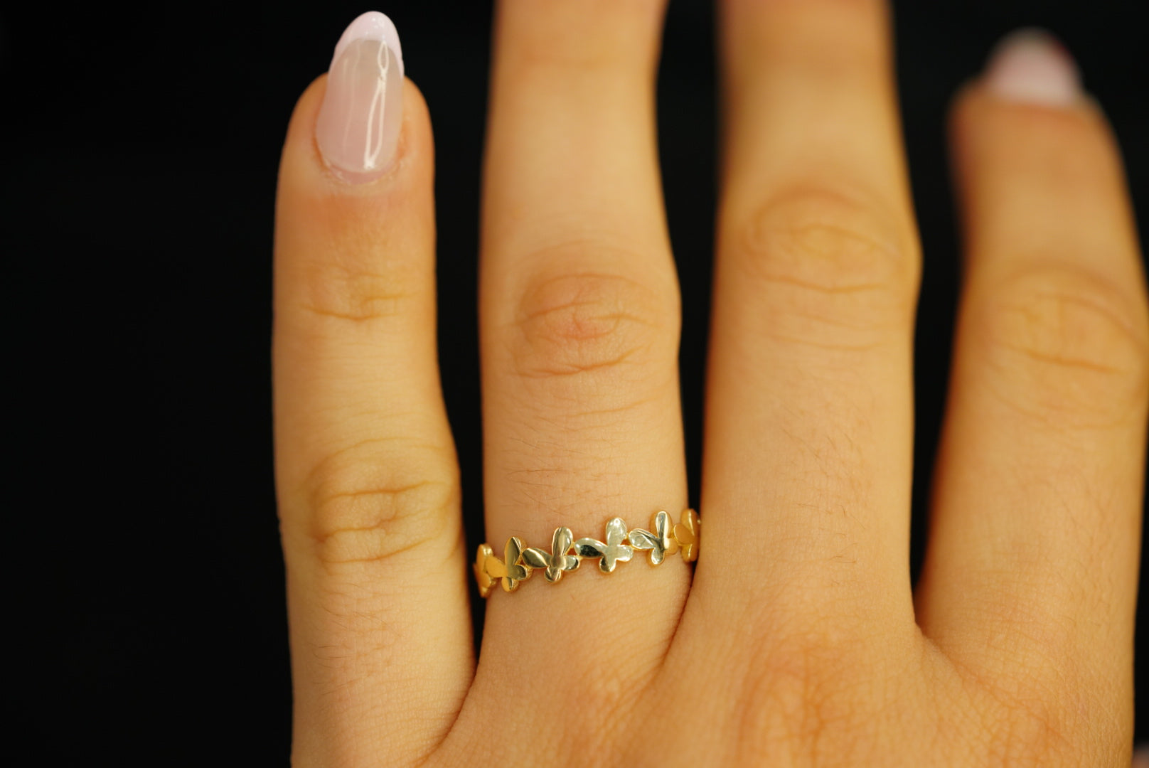 14k Tiny Butterflies Ring