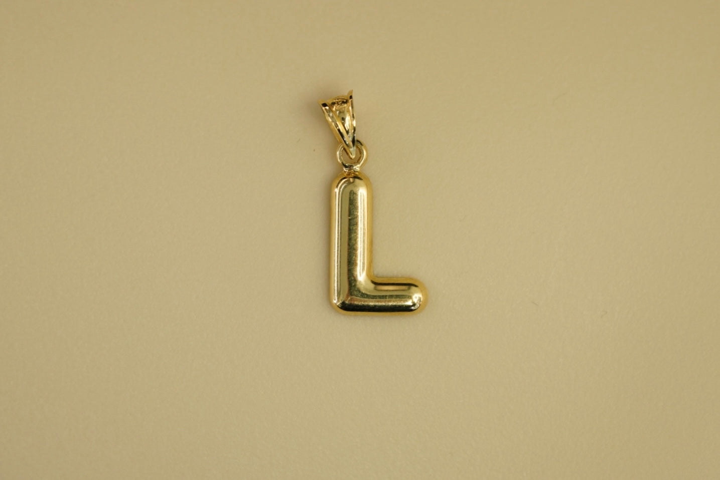 10k Chubby Initial Pendant