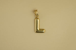 10k Chubby Initial Pendant