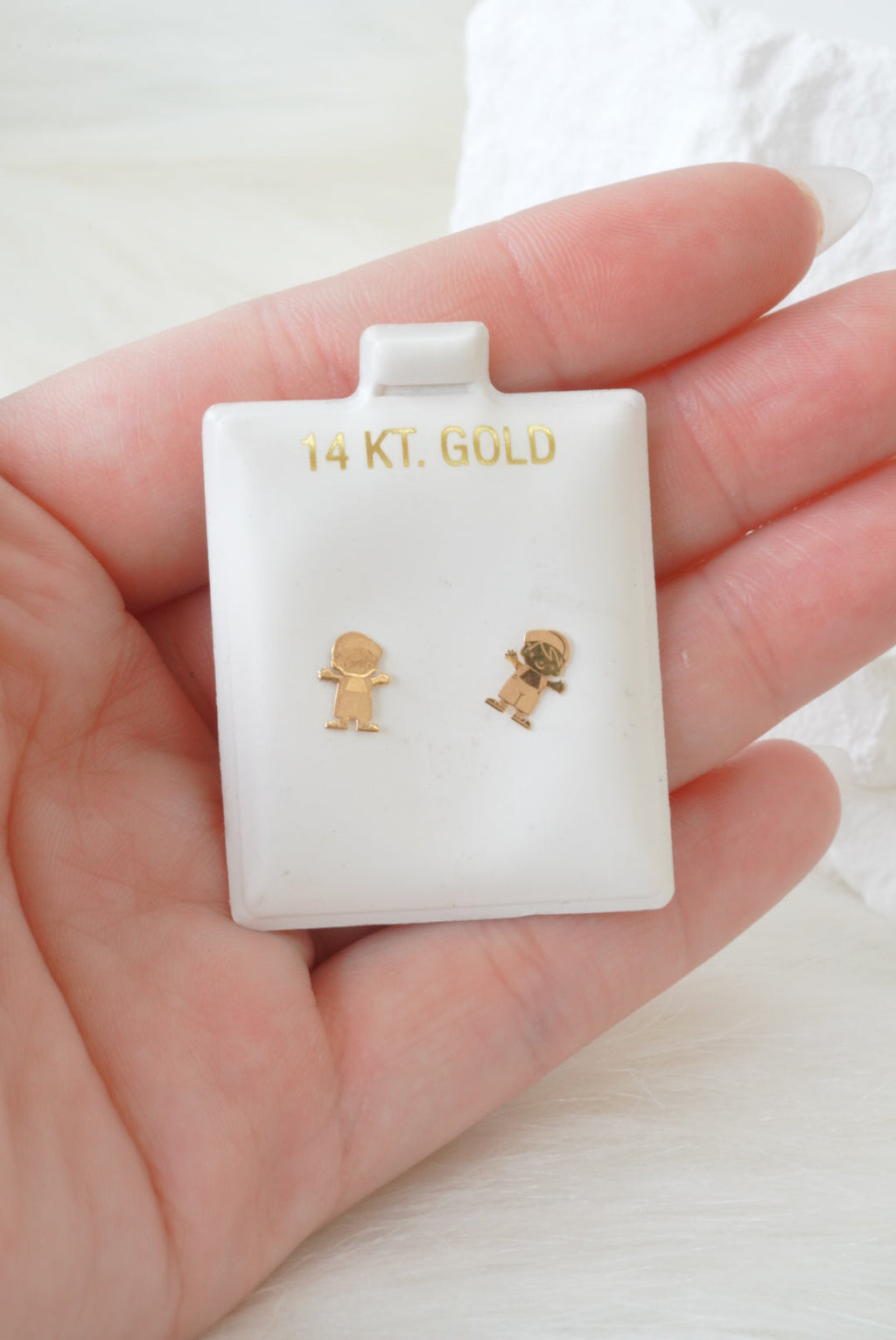14k Baby Earrings - Little Boy