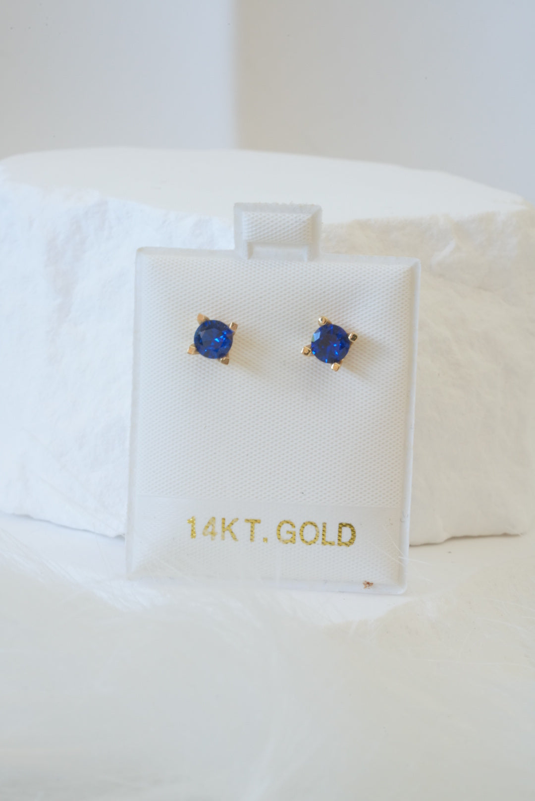 14k Earrings - Deep Blue