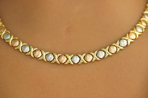 14k XO Three Golds Necklace