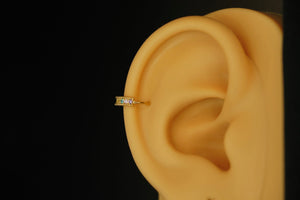 14k Color Crystals Earcuff