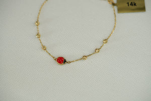 14k Ladybug Baby Bracelet