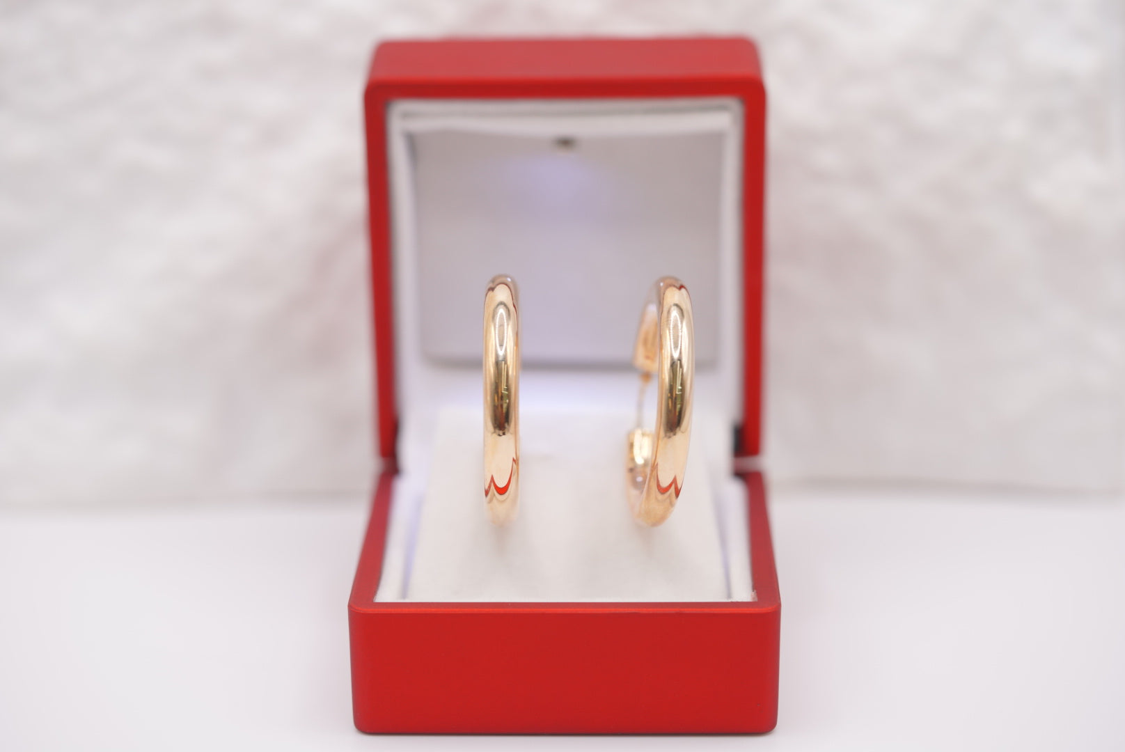 14k Hoop Earrings - Luxe Orbit