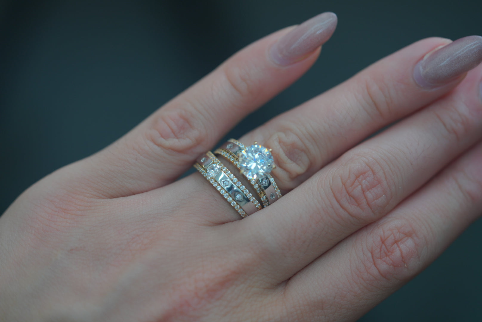 14k Matrimony Rings - In Love