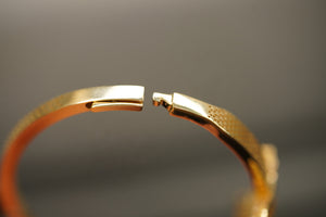 14k Golden Butterfly Bangle Bracelet