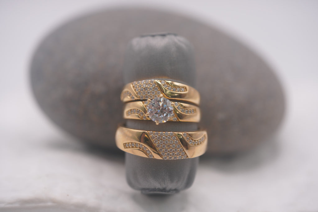 10k Gold Matrimony Rings - True Lovers