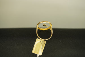 14k Oval Crystal Ring