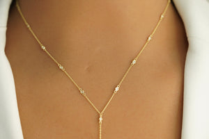 14k Mini Crystals Necklace