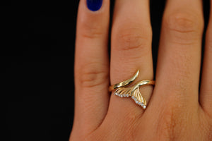 14k Dolphin Tail Ring