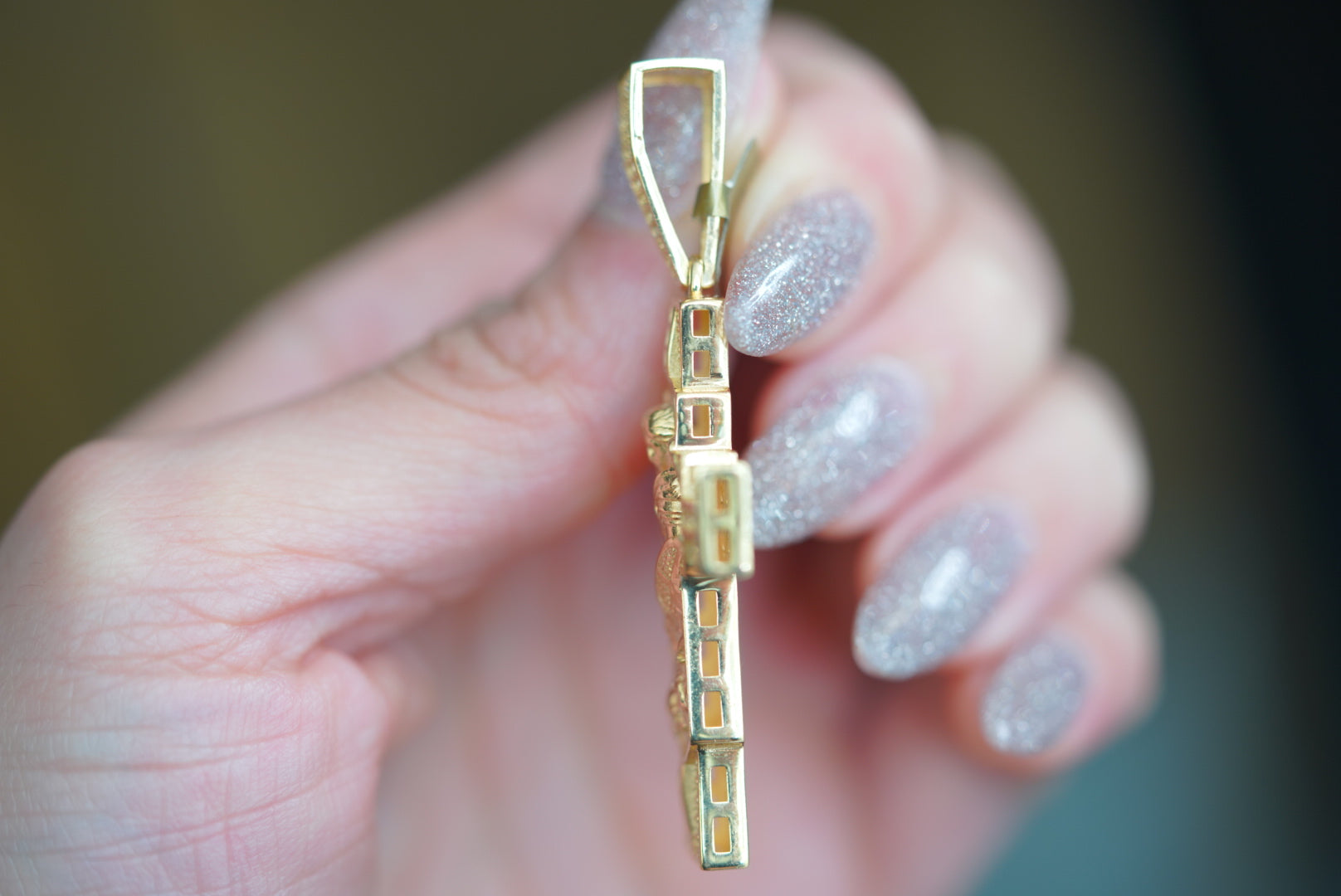 14k Pendant - Shiny Cross