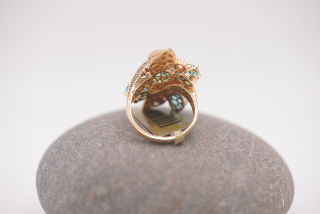 14k Women’s Ring - Aqua Gold