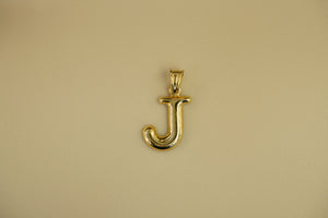 10k Chubby Initial Pendant