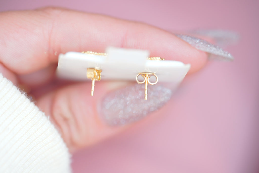 14k Earrings - Shiny Heart