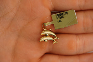 14k Dolphins Pendant