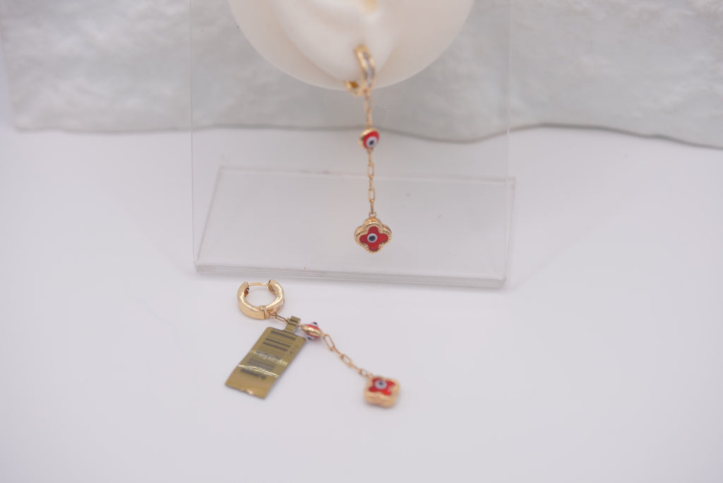 14k Hoop Earrings - Lucky Eyes